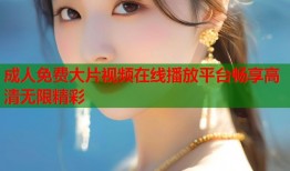成人免费大片视频在线播放平台畅享高清无限精彩
