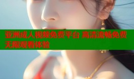 亚洲成人视频免费平台 高清流畅免费无限观看体验