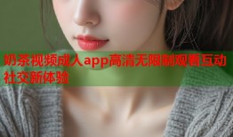 奶茶视频成人app高清无限制观看互动社交新体验
