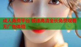 成人免费平台 极速高清全长免费观看无广告体验
