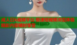 成人日b视频平台 极速短视频浏览体验精彩内容随时享受